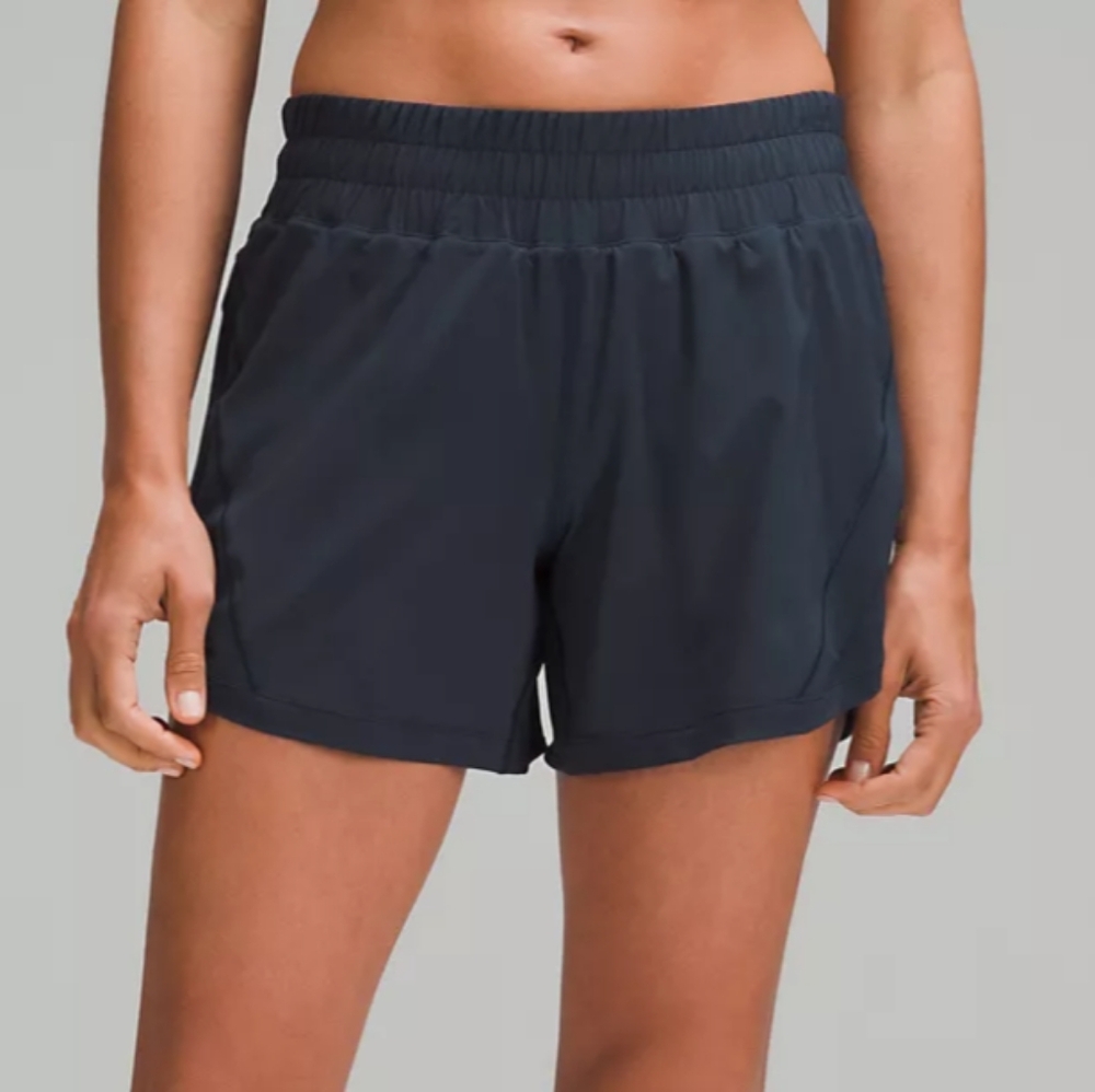 Lululemon Mid-Rise Track That 3" Shorts in Black